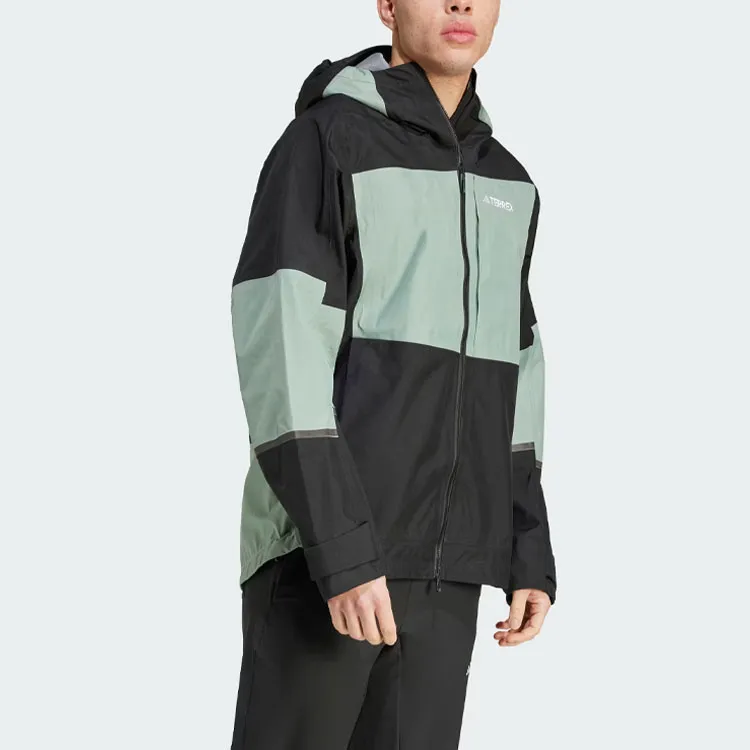 Adidas Terrex Xploric Gore-Tex Rain Jacket Jackets Coats Men's Silver Green-3