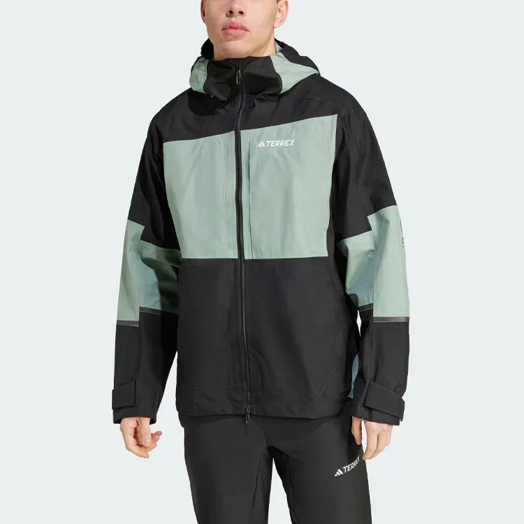 Adidas Terrex Xploric Gore-Tex Rain Jacket Jackets Coats Men's Silver Green-1