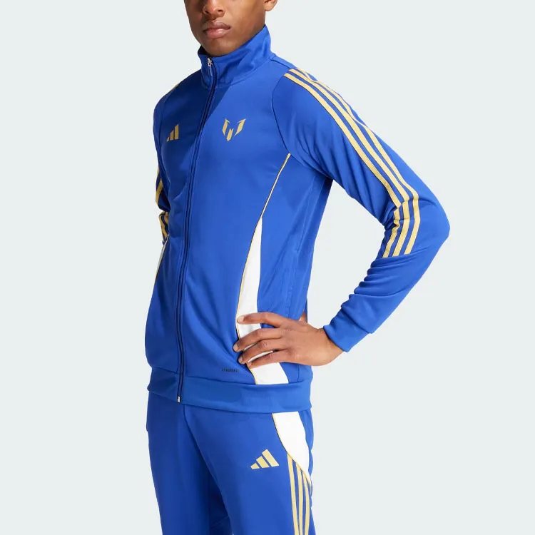 Adidas Pitch 2 Street Messi Track Jacket Stand Collar Jackets Men's Blue-3