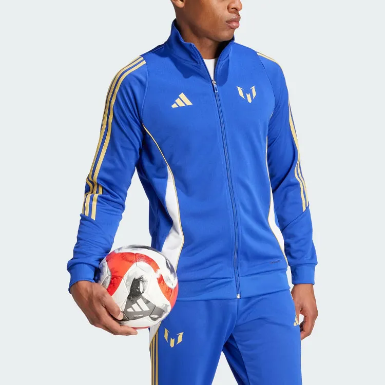 Adidas Pitch 2 Street Messi Track Jacket Stand Collar Jackets Men's Blue-1