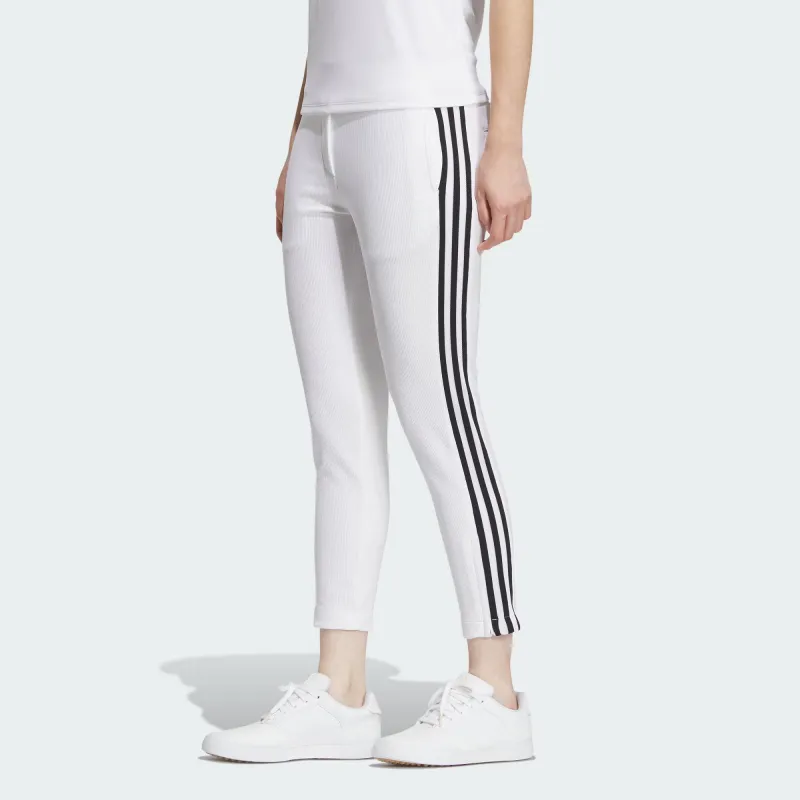 Adidas Aeroready 3 Stripes 7/8 Pants Knitted Sweatpants Women's White-1