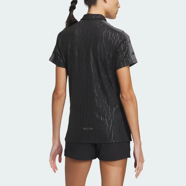 Adidas Heat.Rdy Debossed Polo Shirt Polo Shirt Women's Black-2