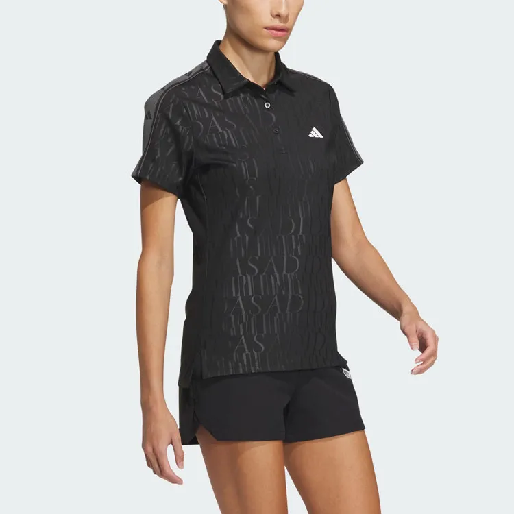 Adidas Heat.Rdy Debossed Polo Shirt Polo Shirt Women's Black-3