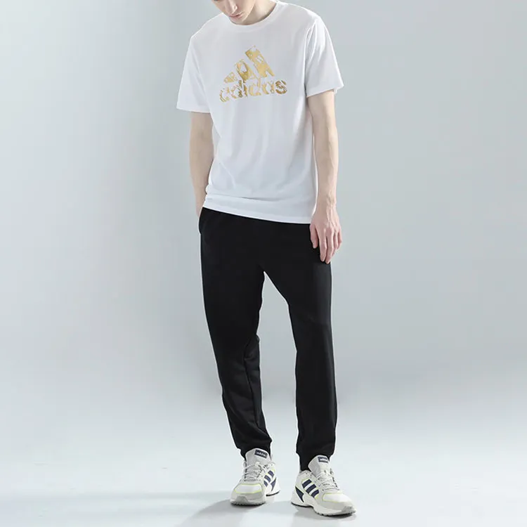 Adidas T Shirt Unisex White Gold-7