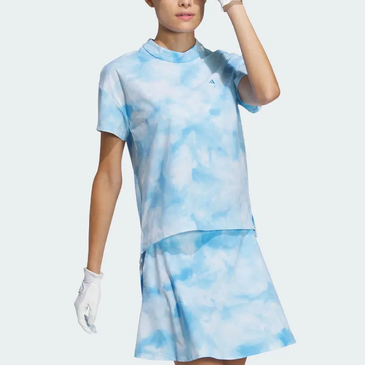 Adidas Drop Shoulder Sleeve T Shirt Women's Light Blue-3