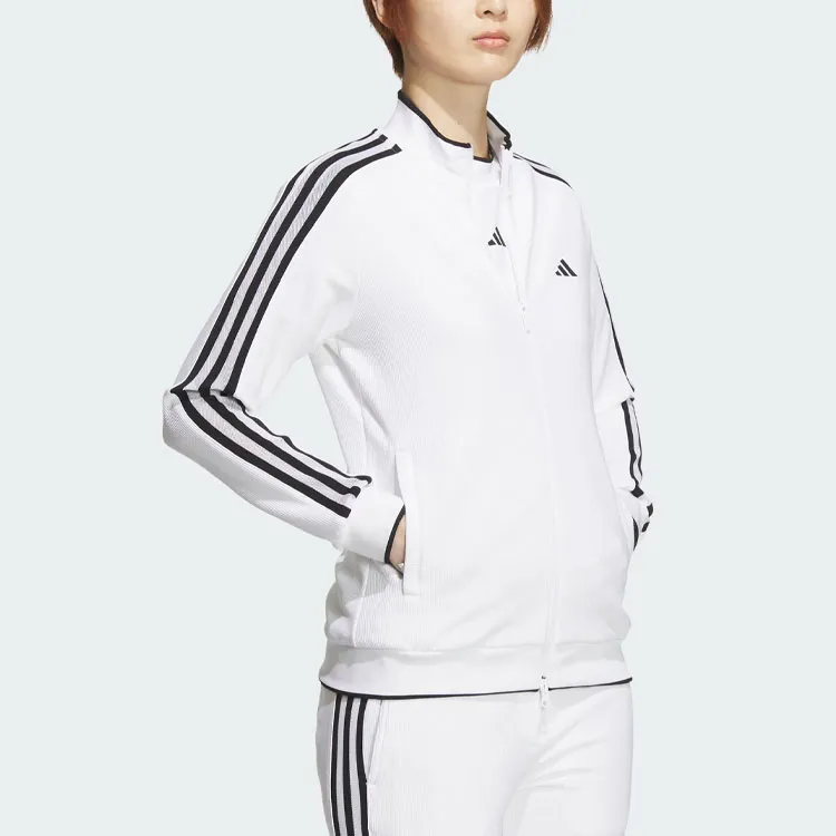 Adidas Aeroready 3 Stripes Jacket Jackets Coats Women's White-3