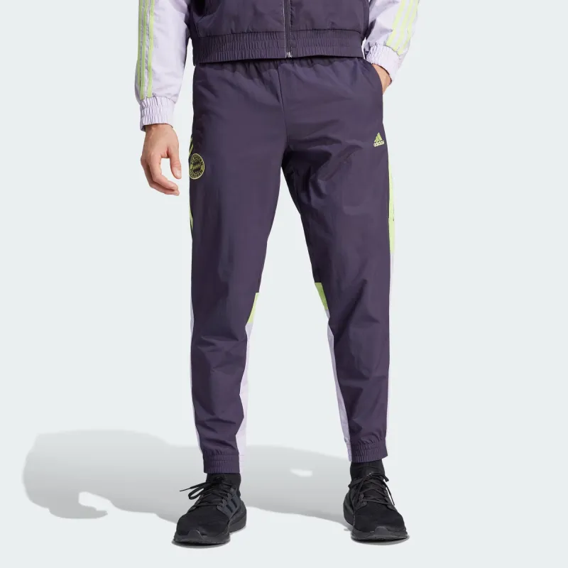 Adidas Fc Bayern Woven Tracksuit Bottoms Woven Sweatpants Men's Dark Purple-1