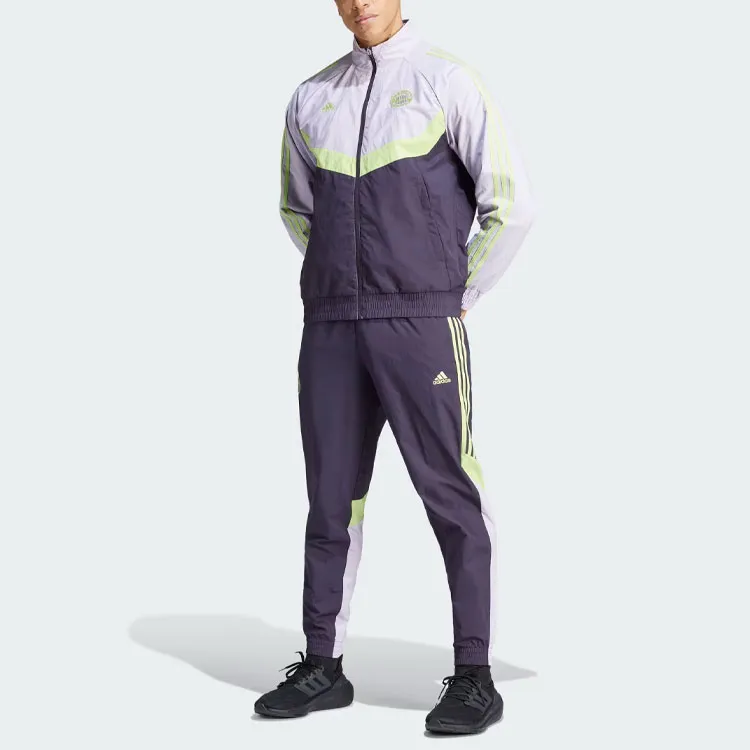 Adidas Fc Bayern Woven Tracksuit Bottoms Woven Sweatpants Men's Dark Purple-4