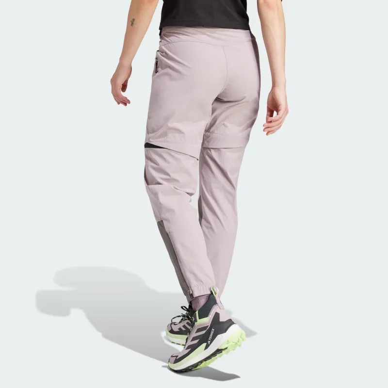 Adidas Terrex Utilitas Hiking Zip-Off Tracksuit Bottoms Woven Sweatpants Women's Purple-1