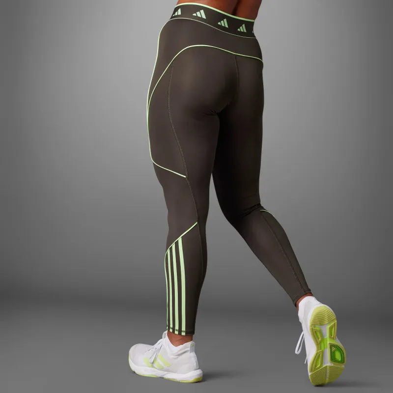 Adidas Hyperglam Color Pop Full-Length Leggings Leggings Women's Olive-2
