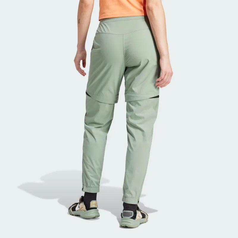 Adidas Terrex Utilitas Hiking Zip-Off Tracksuit Bottoms Woven Sweatpants Women's Green-2