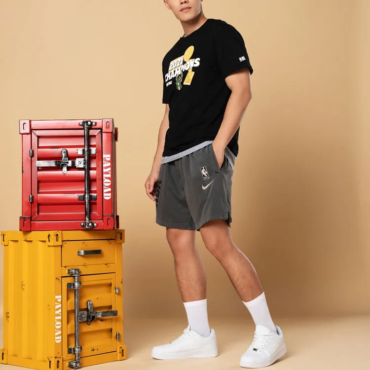 NBA Set in Sleeve T Shirt Men's Black-2