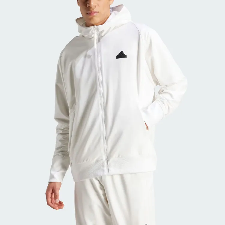 Adidas Z.N.E. Woven Full-Zip Hooded Track Top Jackets Coats Men's White-1