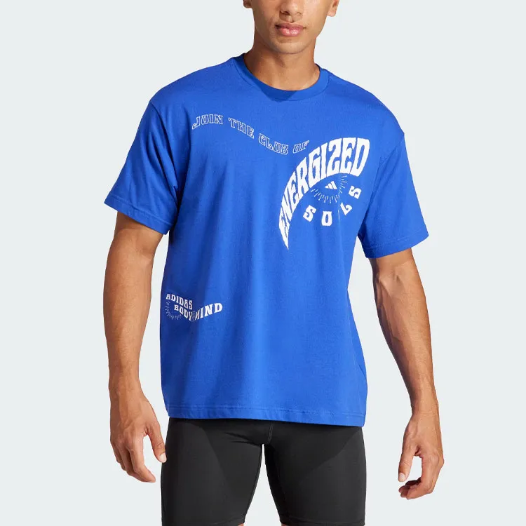 Adidas T Shirt Unisex Semi Fluorescent Blue-1