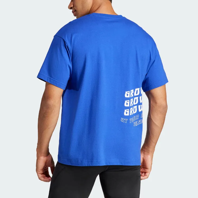 Adidas T Shirt Unisex Semi Fluorescent Blue-2