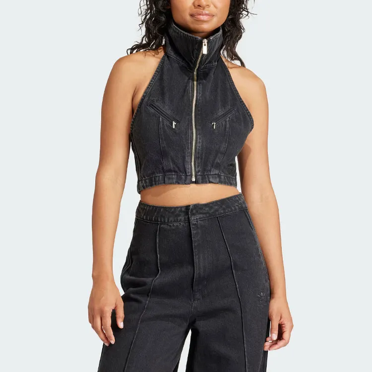 Adidas Originals Fashion Montreal Denim Cropped Vest-1