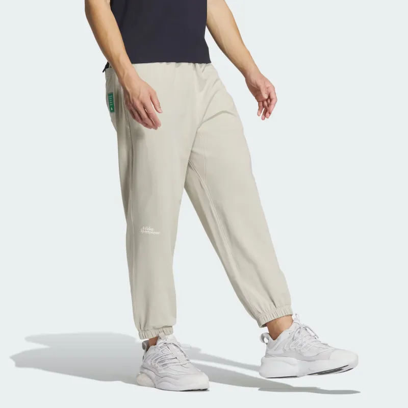 Adidas Lightweight French Terry Pants Knitted Sports Pants Men's Light Gray-3