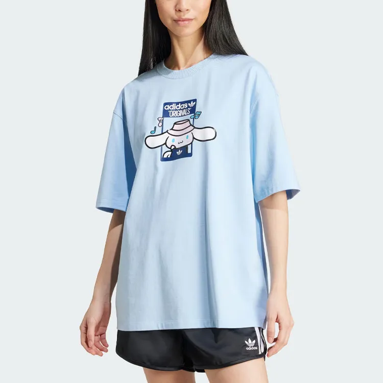 adidas originals X Hello Kitty Cinnamoroll Graphic Oversized Tee 'Clear Sky'-1