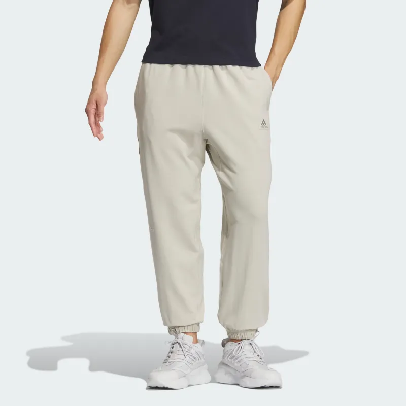 Adidas Lightweight French Terry Pants Knitted Sports Pants Men's Light Gray-1