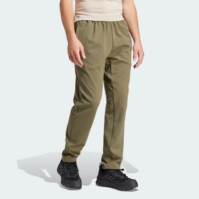 Adidas Multi Knit Pants Knitted Sports Pants Men's Strata Olive Green-3