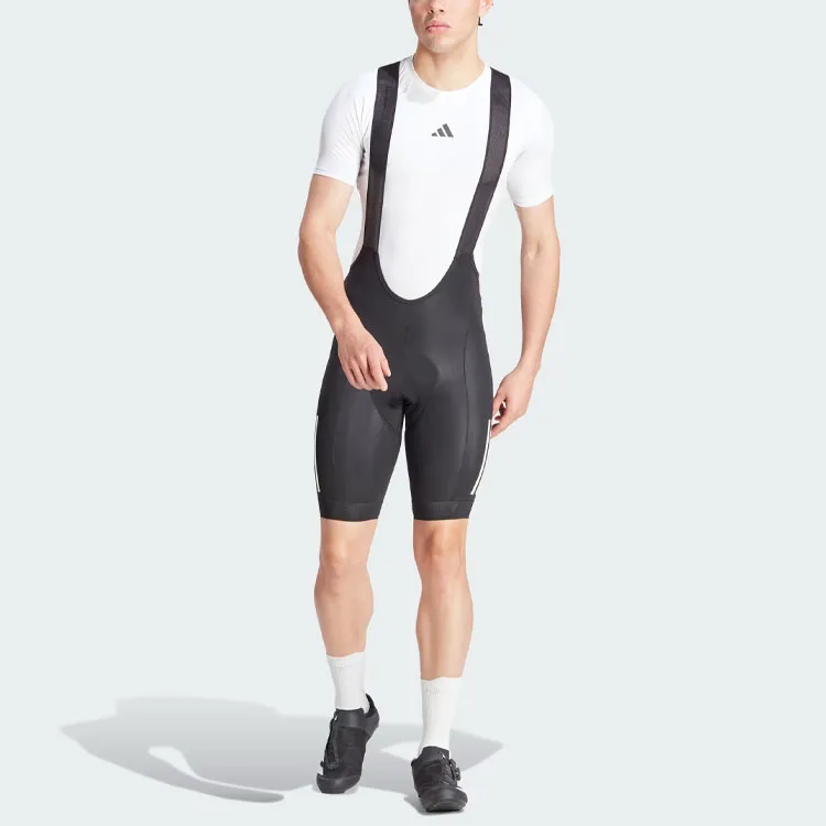 Adidas Free Shipping With AdiClub Essentials 3 Stripes Padded Cycling Bib Shorts-2