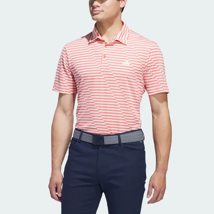 Adidas Ultimate365 Mesh Print Polo Shirt Polo Shirt Men's Light Scarlet-1