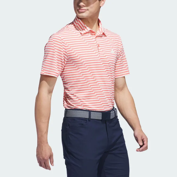 Adidas Ultimate365 Mesh Print Polo Shirt Polo Shirt Men's Light Scarlet-3