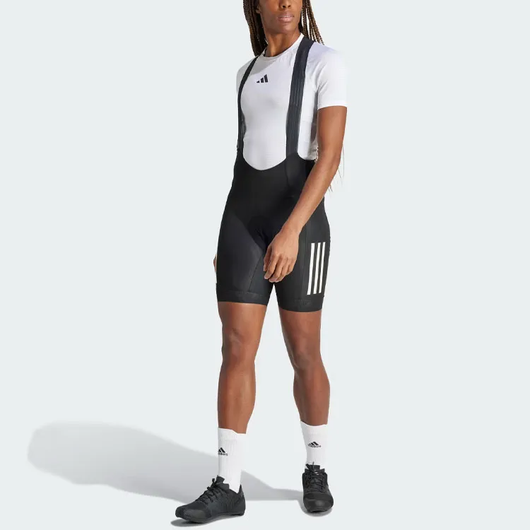 Adidas Free Shipping With AdiClub Essentials 3 Stripes Padded Cycling Bib Shorts-1