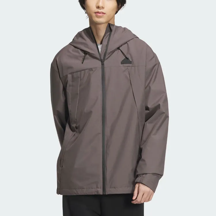 Adidas Woven Jacket Jackets Coats Men's Charcoal Gray-1
