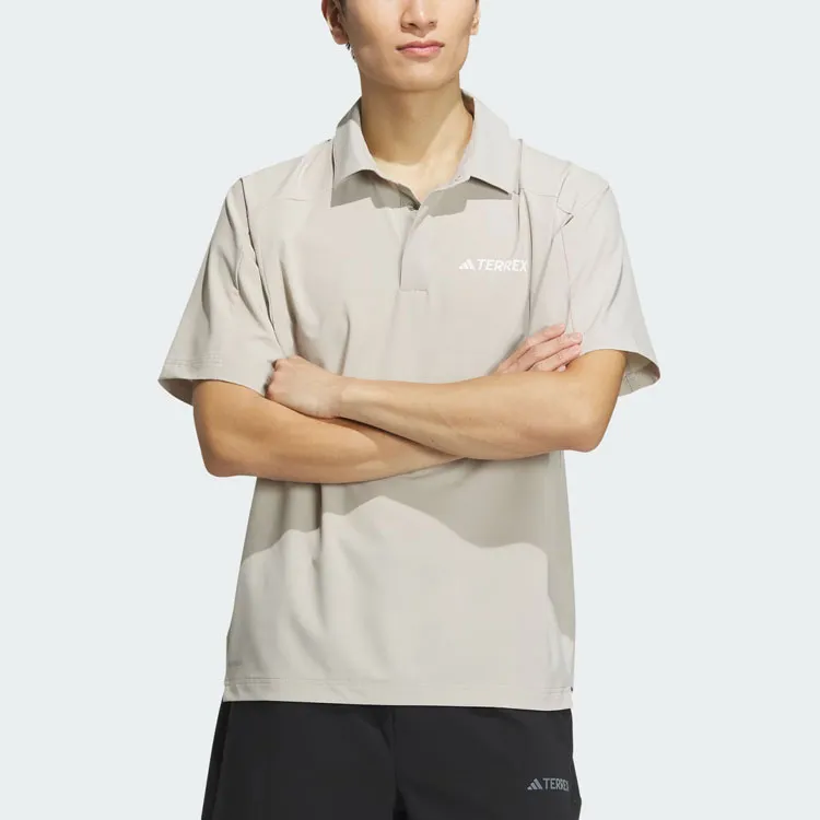 Adidas Woven Aeroready Polo Shirt Polo Shirt Men's Light Gray-1
