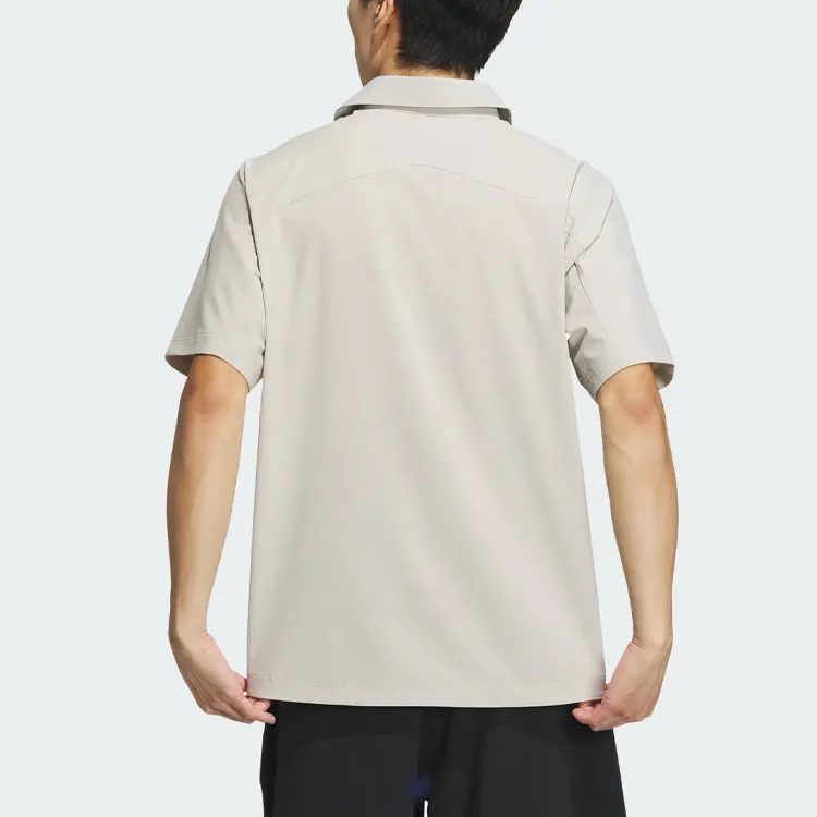 Adidas Woven Aeroready Polo Shirt Polo Shirt Men's Light Gray-2