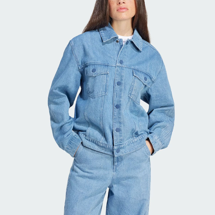 ★adidas★ xxenia 3s jacket light denim Adidas Originals Kseniaschnaider 3-Stripes Jacket S - POIZON