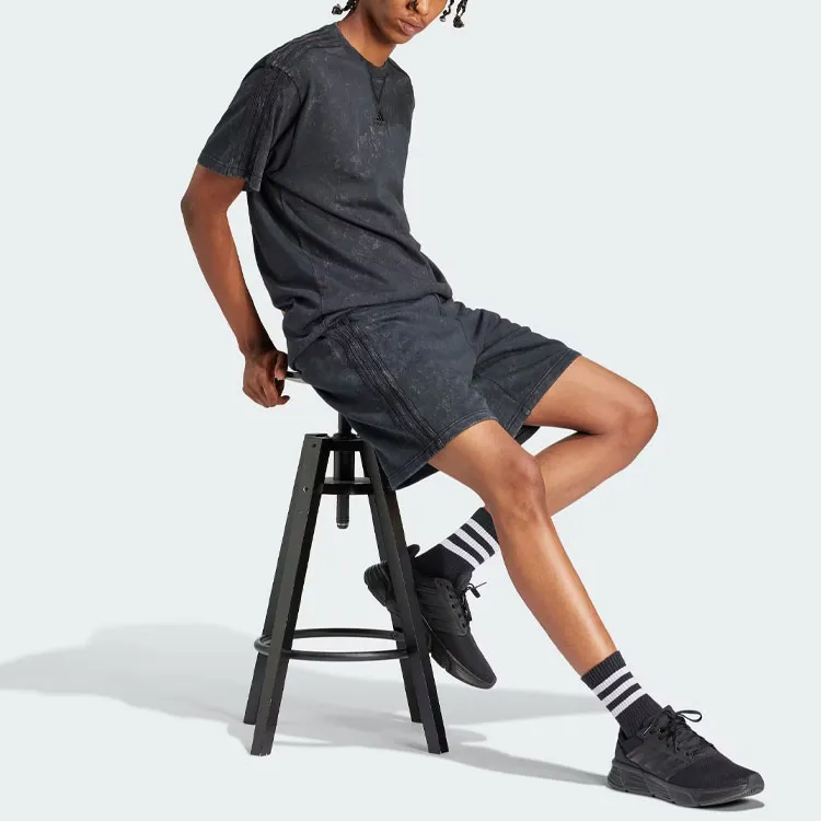 Adidas All Szn Garment Wash Shorts Sports Shorts Men's Black-3