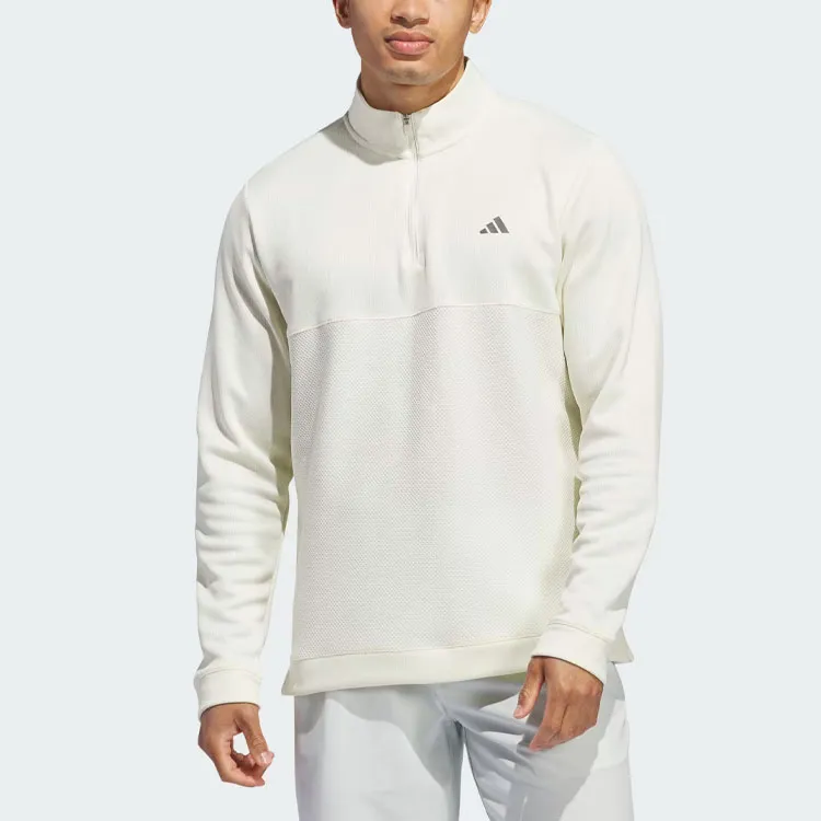 Adidas Ultimate365 Textured Quarter-Zip Top Jackets Coats Men's White-1