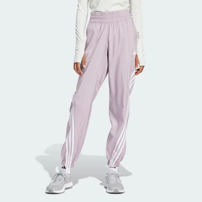Adidas Train Icons Woven Pants Athletic Trousers Women's Gray Purple-2