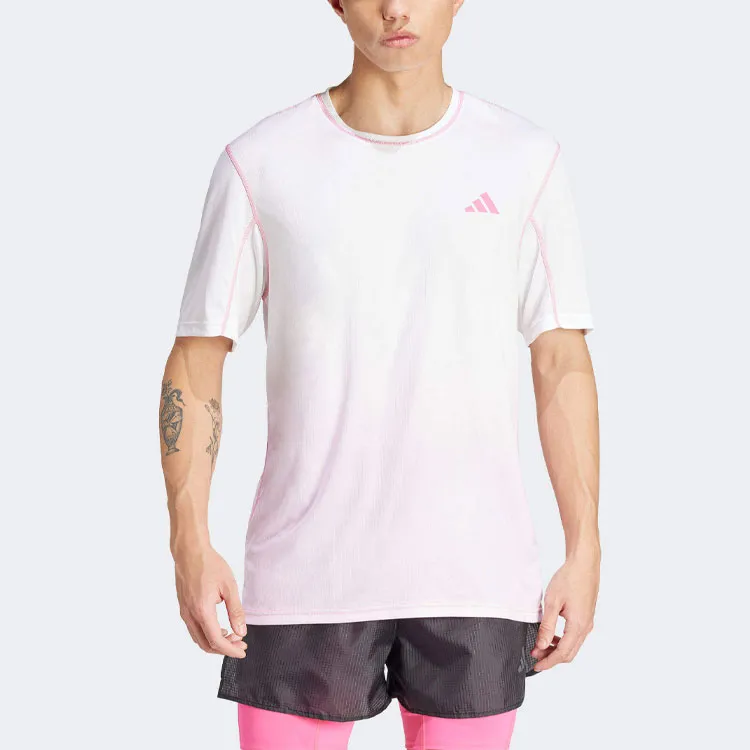 Adidas T Shirt Men's Pink White-1