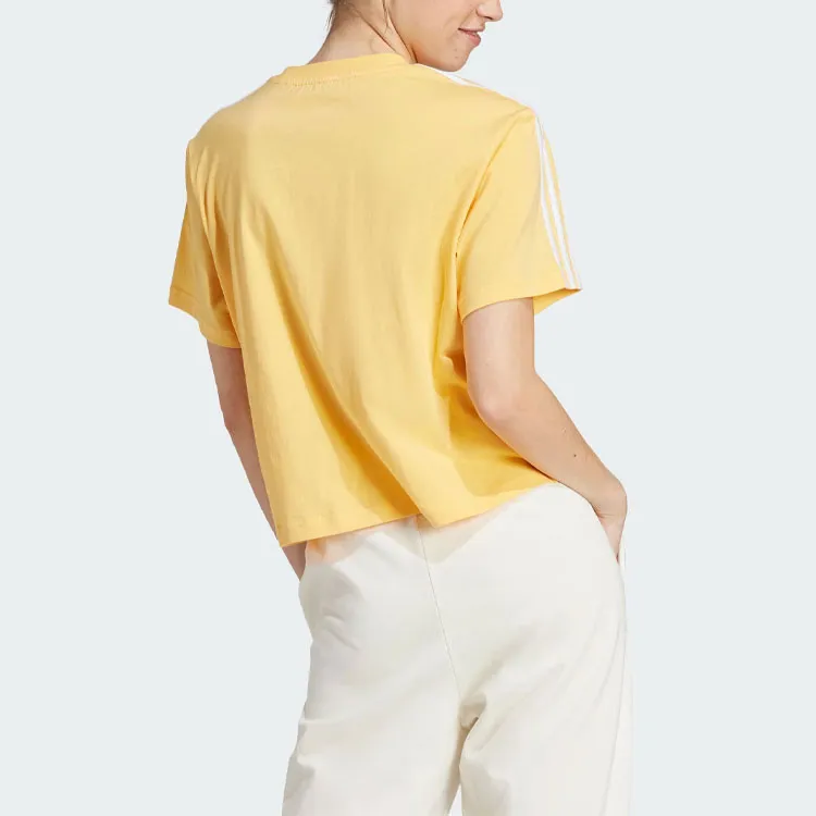 Adidas Essential Drop Shoulder Sleeve T Shirt Women's Light Yellow-2