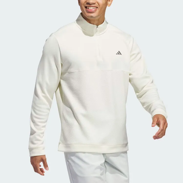 Adidas Ultimate365 Textured Quarter-Zip Top Jackets Coats Men's White-3