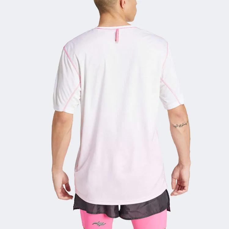 Adidas T Shirt Men's Pink White-2