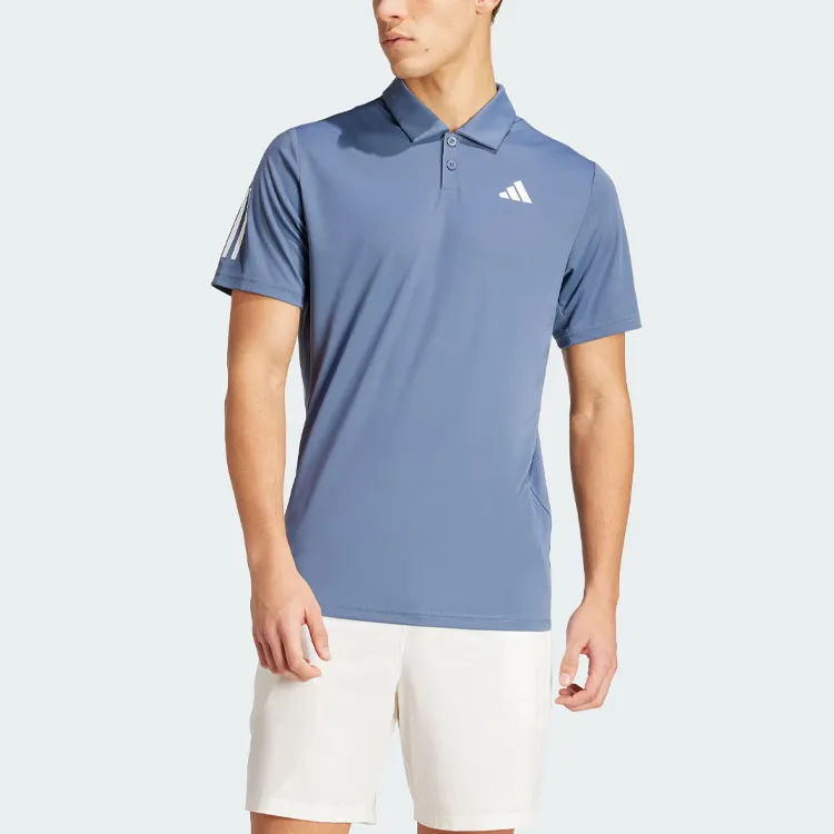 Adidas Club 3 Stripes Polo Shirt Polo Shirt Men's Blue-1