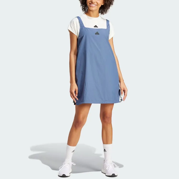Adidas City Escape Summer Dress Sleeveless Dress Women's Blue-1