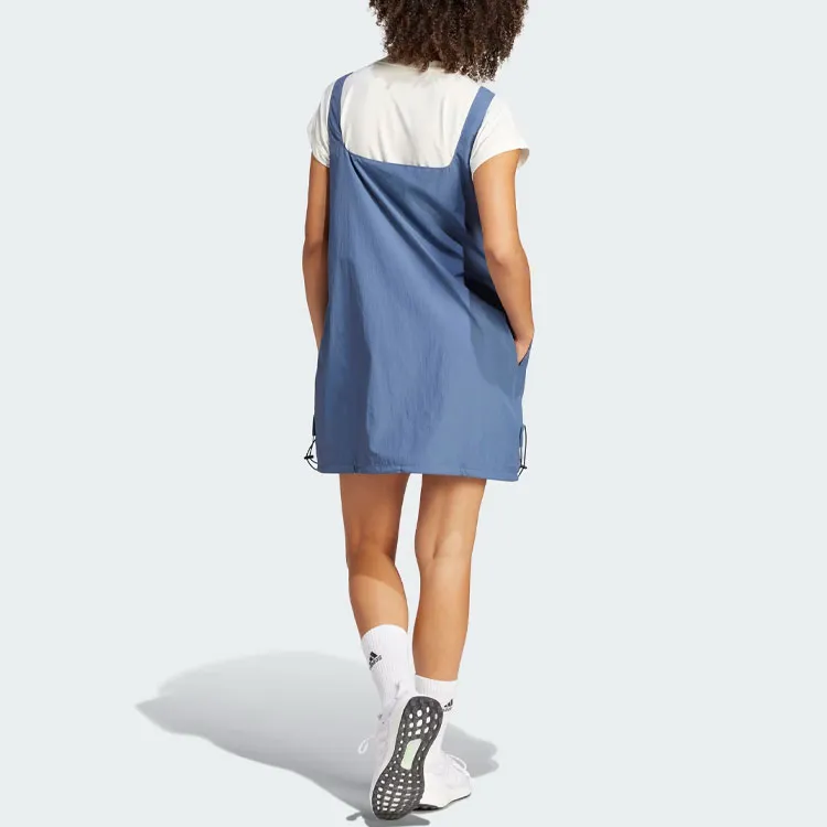 Adidas City Escape Summer Dress Sleeveless Dress Women's Blue-3