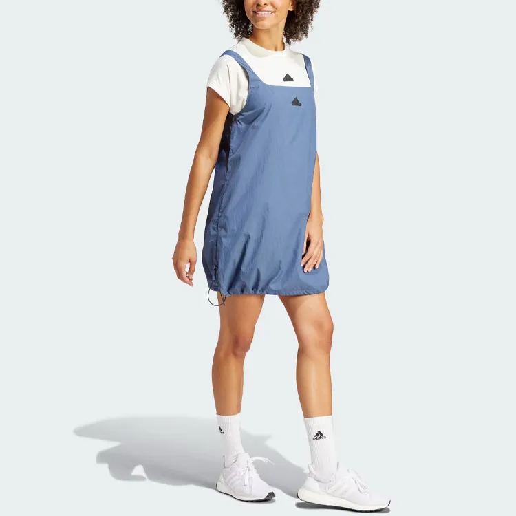 Adidas City Escape Summer Dress Sleeveless Dress Women's Blue-2