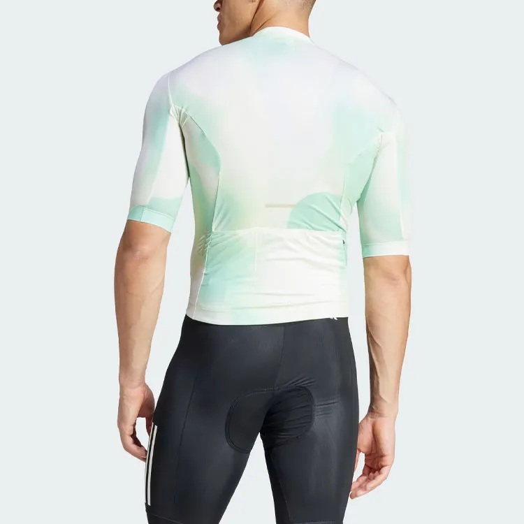 Adidas Tempo 3-Stripes Nature Art Cycling Jersey Cycling Clothing Men's Light Green-2