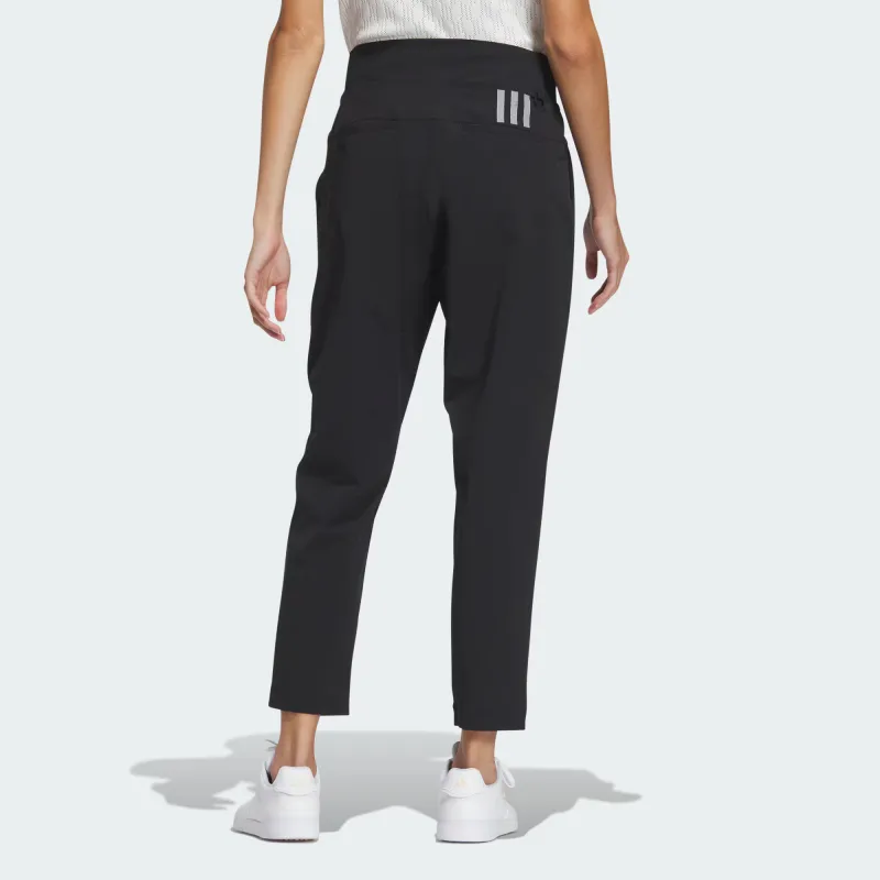 Adidas Stretch Pull-On Ankle Pants Knitted Sports Pants Women's Black-2