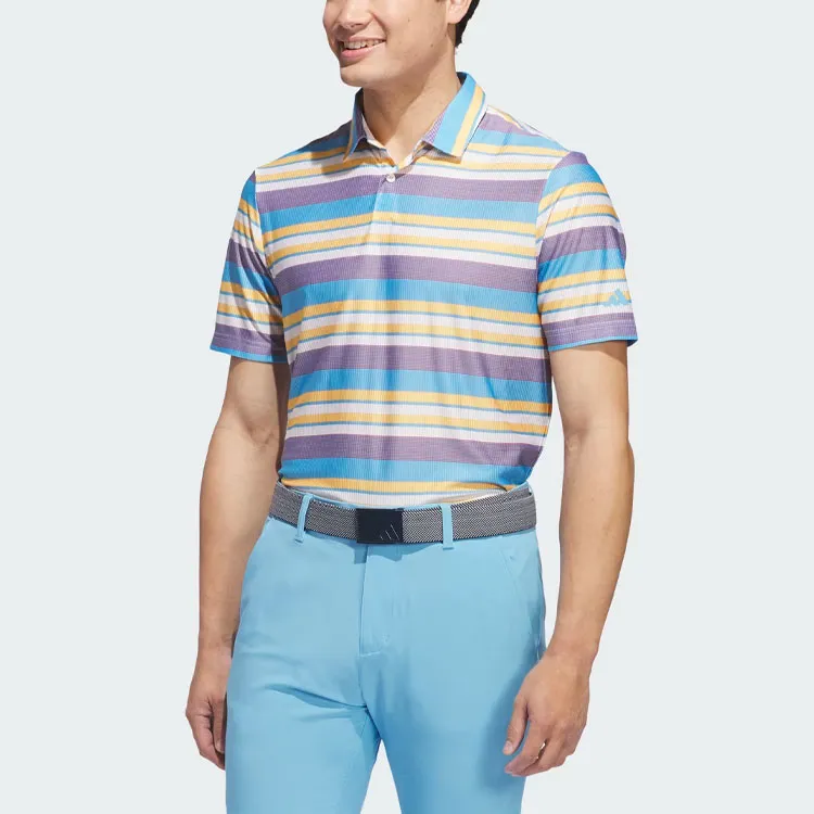 Adidas Ultimate365 Heat.Rdy Stripe Polo Shirt Polo Shirt Men's Blue Purple-2