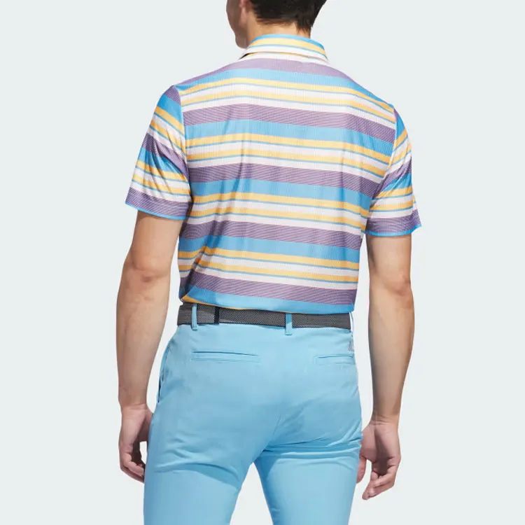 Adidas Ultimate365 Heat.Rdy Stripe Polo Shirt Polo Shirt Men's Blue Purple-3