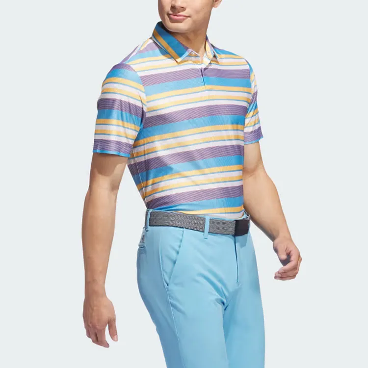 Adidas Ultimate365 Heat.Rdy Stripe Polo Shirt Polo Shirt Men's Blue Purple-1
