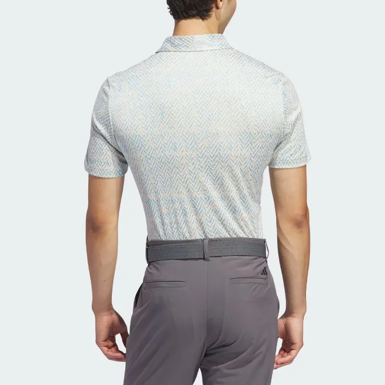 Adidas Ultimate365 Jacquard Polo Shirt Polo Shirt Men's Half Blue-2
