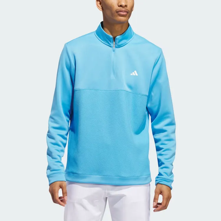 Adidas Ultimate365 Textured Quarter-Zip Top Jackets Coats Men's Sky Blue-1
